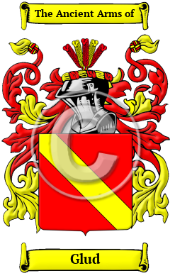 Glud Family Crest Download (JPG) Heritage Series - 600 DPI