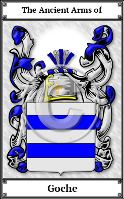 Goche Family Crest Download (JPG)  Book Plated - 150 DPI