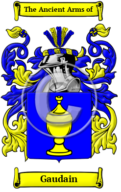 Gaudain Family Crest/Coat of Arms