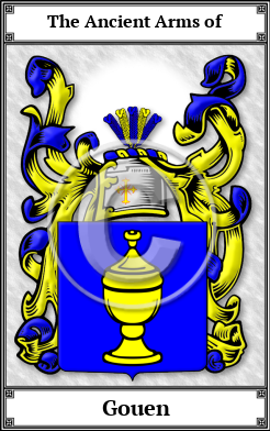 Gouen Family Crest Download (JPG) Book Plated - 600 DPI