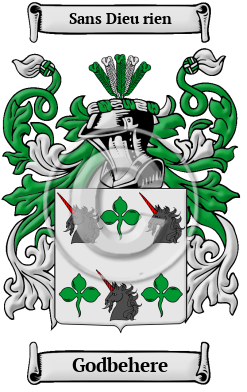 Godbehere Family Crest Download (jpg) Heritage Series - 150 DPI