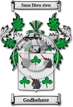 Godbehere Family Crest Download (jpg) Legacy Series - 150 DPI