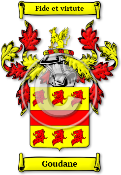 Goudane Family Crest Download (jpg) Legacy Series - 150 DPI