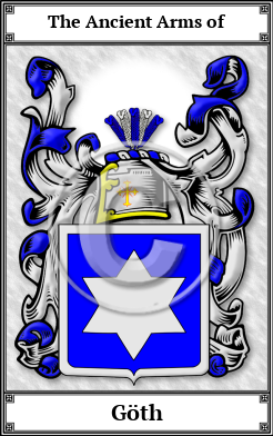 Göth Family Crest Download (JPG)  Book Plated - 150 DPI