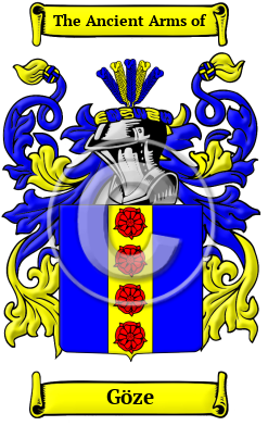 Göze Family Crest/Coat of Arms