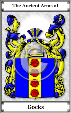 Gocks Family Crest Download (JPG)  Book Plated - 150 DPI