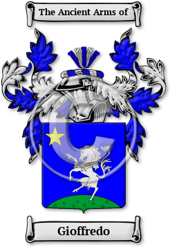 Gioffredo Family Crest Download (jpg) Legacy Series - 150 DPI