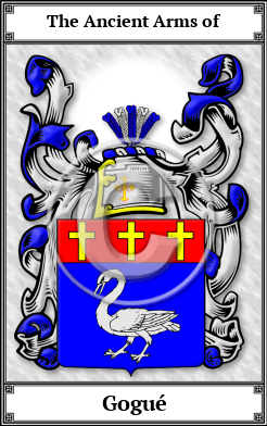 Gogué Family Crest Download (JPG)  Book Plated - 150 DPI