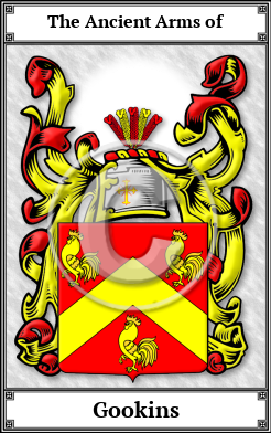 Gookins Family Crest Download (JPG)  Book Plated - 150 DPI