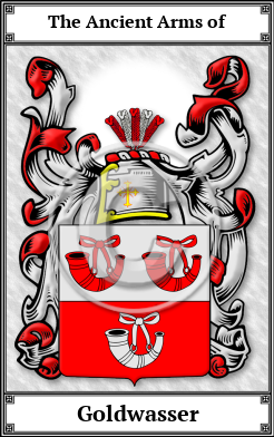 Goldwasser Family Crest Download (JPG) Book Plated - 600 DPI