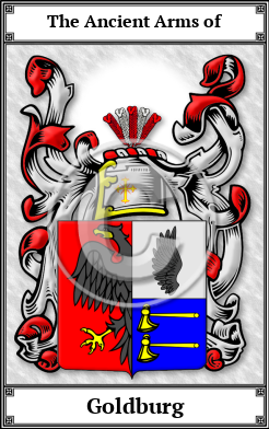 Goldburg Family Crest Download (JPG)  Book Plated - 150 DPI