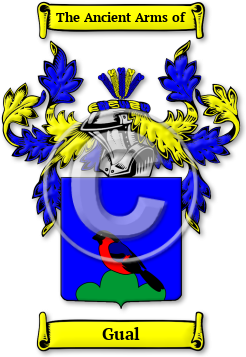 Gual Family Crest Download (JPG) Legacy Series - 600 DPI