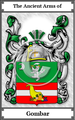 Gombar Family Crest Download (JPG)  Book Plated - 150 DPI