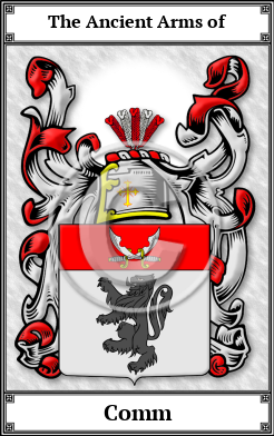 Comm Family Crest Download (JPG) Book Plated - 600 DPI