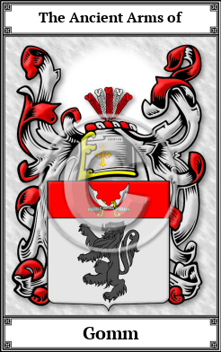 Gomm Family Crest Download (JPG)  Book Plated - 150 DPI