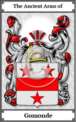 Gomonde Family Crest Download (JPG) Book Plated - 600 DPI