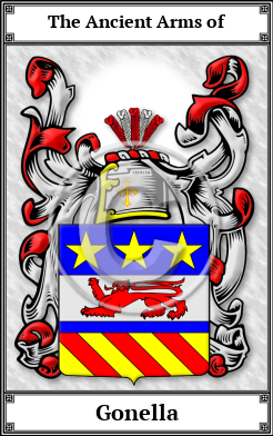 Gonella Family Crest Download (JPG)  Book Plated - 150 DPI