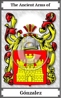 Gónzalez Family Crest Download (JPG)  Book Plated - 150 DPI