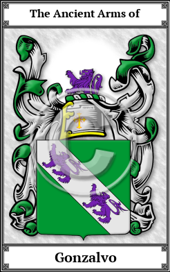 Gonzalvo Family Crest Download (JPG) Book Plated - 600 DPI