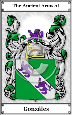 Gonzáles Family Crest Download (JPG) Book Plated - 600 DPI