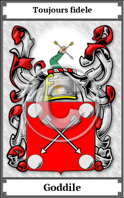 Goddile Family Crest Download (JPG) Book Plated - 600 DPI