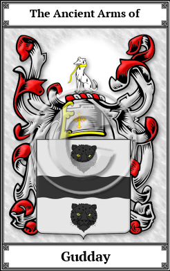 Gudday Family Crest Download (JPG)  Book Plated - 150 DPI