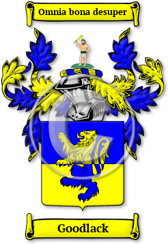 Goodlack Family Crest Download (JPG) Legacy Series - 600 DPI