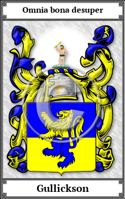 Gullickson Family Crest Download (JPG) Book Plated - 600 DPI