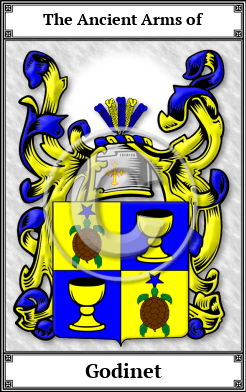 Godinet Family Crest Download (JPG)  Book Plated - 150 DPI