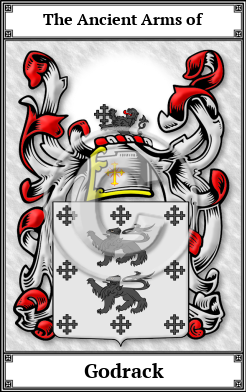 Godrack Family Crest Download (JPG)  Book Plated - 150 DPI