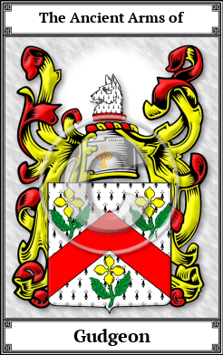 Gudgeon Family Crest Download (JPG)  Book Plated - 150 DPI