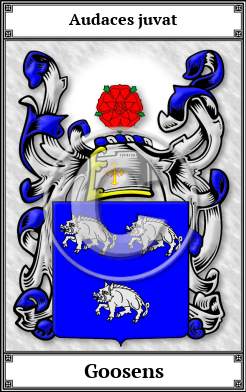 Goosens Family Crest Download (JPG) Book Plated - 600 DPI