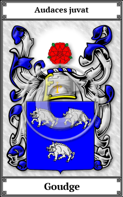 Goudge Family Crest Download (JPG)  Book Plated - 150 DPI