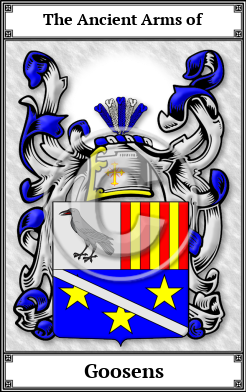 Goosens Family Crest Download (JPG)  Book Plated - 150 DPI