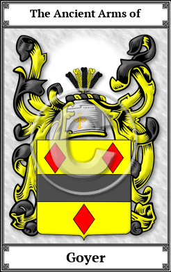 Goyer Family Crest Download (JPG)  Book Plated - 150 DPI