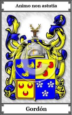 Gordón Family Crest Download (JPG)  Book Plated - 150 DPI