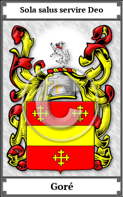 Goré Family Crest Download (JPG)  Book Plated - 150 DPI
