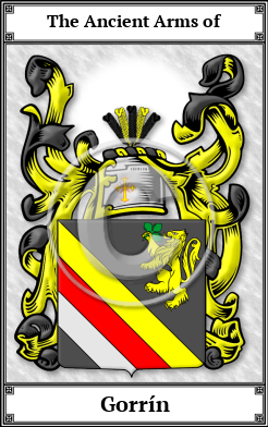 Gorrín Family Crest Download (JPG)  Book Plated - 150 DPI
