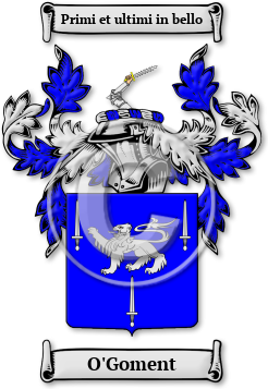 O'Goment Family Crest Download (jpg) Legacy Series - 150 DPI