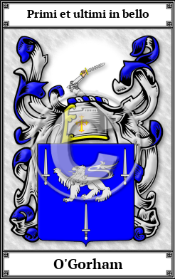 O'Gorham Family Crest Download (JPG)  Book Plated - 150 DPI