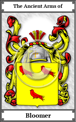 Bloomer Family Crest Download (JPG) Book Plated - 600 DPI