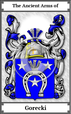 Gorecki Family Crest Download (JPG)  Book Plated - 150 DPI