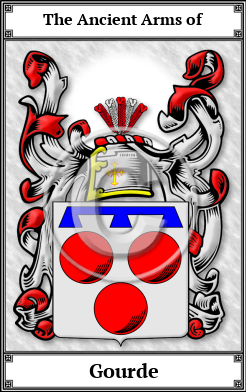 Gourde Family Crest Download (JPG) Book Plated - 600 DPI