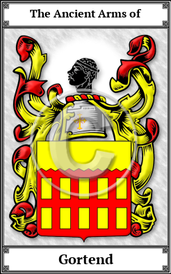 Gortend Family Crest Download (JPG) Book Plated - 600 DPI