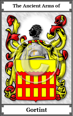 Gortint Family Crest Download (JPG) Book Plated - 600 DPI