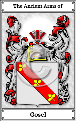Gosel Family Crest Download (JPG)  Book Plated - 150 DPI