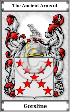 Gorsline Family Crest Download (JPG) Book Plated - 600 DPI