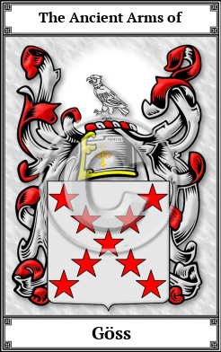 Göss Family Crest Download (JPG)  Book Plated - 150 DPI