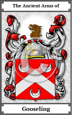 Gooseling Family Crest Download (JPG)  Book Plated - 150 DPI