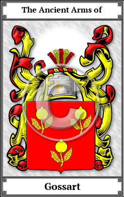 Gossart Family Crest Download (JPG) Book Plated - 600 DPI